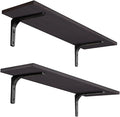 DINZI LVJ Long Wall Shelves, 23.6 Inch Wall Mounted Shelves Set of 2, by DINZILVJ