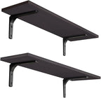 DINZI LVJ Long Wall Shelves, 23.6 Inch Wall Mounted Shelves Set of 2, by DINZILVJ