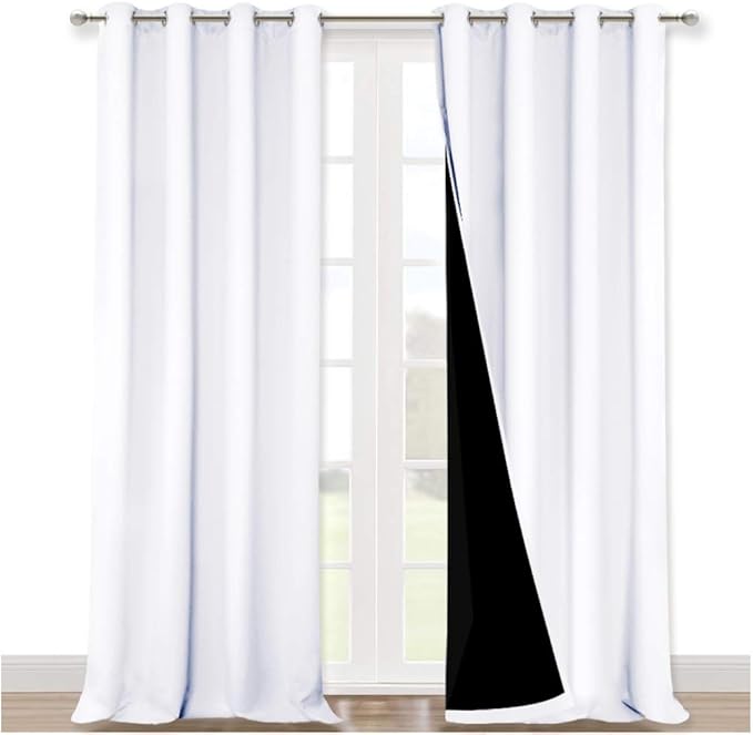 NICETOWN White 100% Blackout Curtains by NICETOWN
