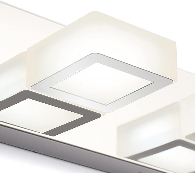 Ralbay Modern LED Bathroom Vanity Lights Chrome Stainless Steel Acrylic - Image 7
