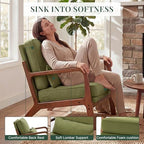 DUMOS Mid Century Modern Accent Chair, 16'' Seat Height Cozy Lounge Chair - Image 4
