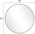 BEAUTYPEAK 30 Inch Round Mirror, Metal Frame Circle Mirror, Wall Mounted - Image 9