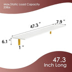 DINZI LVJ Long Wall Shelves, 47.3" Wall Mounted Shelves Set of 4, Large - Image 3