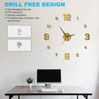 3D DIY Luminous Dial Acrylic Frameless Silent Wall Clock - Image 5