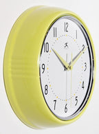 Infinity Instruments LTD. Retro 9 inch Silent Sweep Non-Ticking Mid Century - Image 3