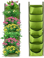 LITLANDSTAR Hanging Planter Bags, 2 Pack 7 Pocket Hanging Vertical Wall Planter - Image 9