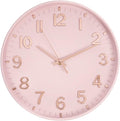 HZDHCLH Pink Wall Clocks Battery Operated, 12 inch Silent Non Ticking Modern by HZDHCLH