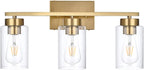 3-Light Bathroom Vanity Light, Modern Brushed Gold Wall Lights by A1A9