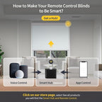 Motorized Smart Blinds With Remote, Grasscloth Fabric Roller Shades With - Image 5