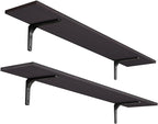 DINZI LVJ Long Wall Shelves, 47.3Inch Wall Mounted Shelves Set of 2, Extra by DINZILVJ