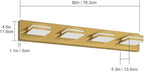 SineRise LED Modern Bathroom Vanity Light Fixtures, Brass Modern Acrylic - Image 7
