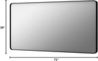 LOAAO 72X36 Inch Black Metal Framed Bathroom Mirror - Image 9