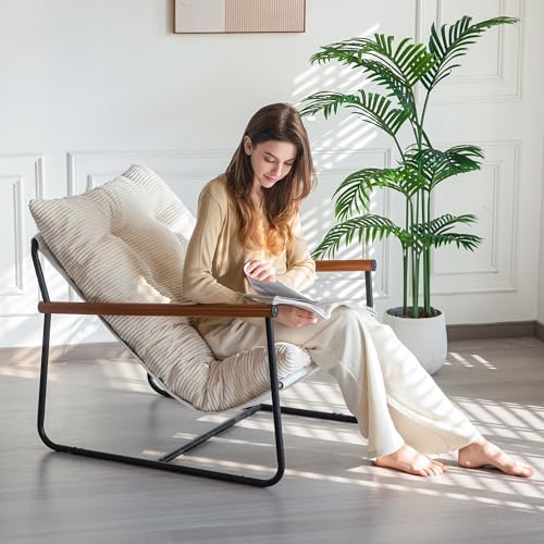 MAXYOYO Modern Accent Chair, Comfy Living Room Chair with Metal Frame - Image 3