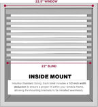LOTUS & WINDOWARE Cordless 1" Vinyl Blind, 22.5" x 24", Room Darkening - Image 4