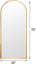 Rowjut Floor Full Length Mirror, Arched Mirrors Full Length 76"x34" - Image 3
