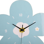 12 Inch Blue Flower Wall Clock Petal Design Wall Clock Silent Non Ticking Clock - Image 2