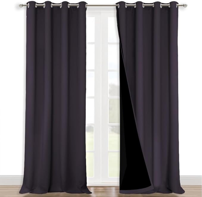 NICETOWN Full Shading Curtains 90" Long 2 Panels Set by NICETOWN