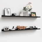 Boswillon 47.2 Inches Long Floating Shelves Wall Mounted, 2 Set Modern Wall by Boswillon