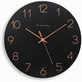 mooas Flatwood Black Wall Clock by mooas