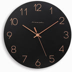 mooas Flatwood Black Wall Clock by mooas