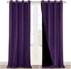 NICETOWN Cold Blocking 100% Blackout Curtains, Durable and Soft Black Lined by NICETOWN