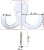 IBosins 20 Pack Heavy Duty Coat Hooks Wall Mounted - Image 2