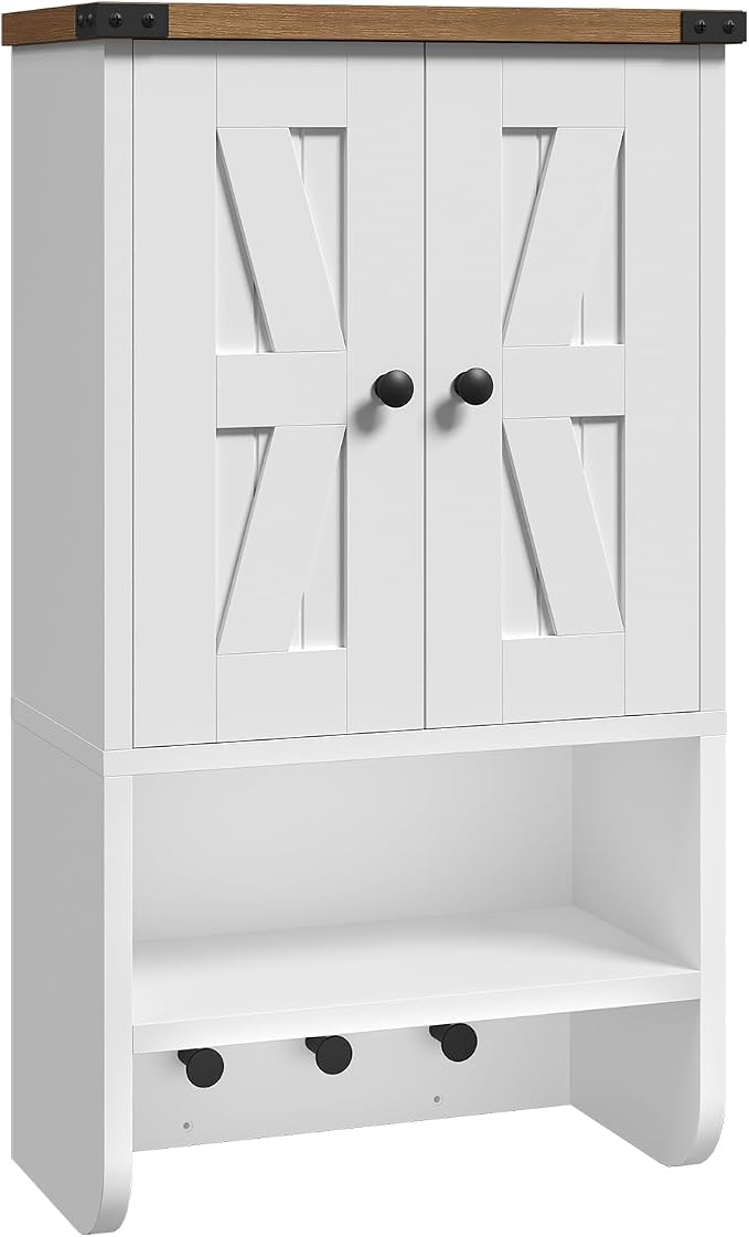 MAHANCRIS Bathroom Wall Cabinet, Farmhouse Medicine Cabinet - Image 9