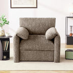 Howjoe Accent Chair for Living Room, Oversized Reading Armchair, Brown - Image 3