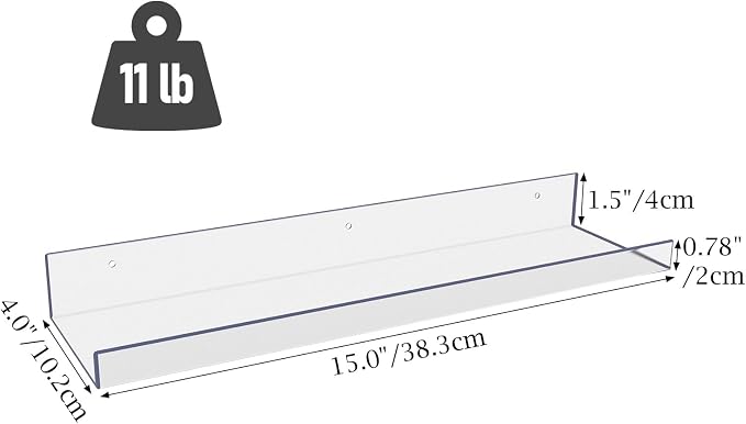 RLAVBL 6 Pack Acrylic Shelves, Living Room, Kitchen Storage - Image 3