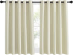 NICETOWN Room Darkening Beige Curtain 54 inches Long, Thermal Insulated Solid by NICETOWN