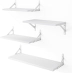 YGEOMER Floating Shelves for Wall, Different Sizes White Wall Shelves for by YGEOMER