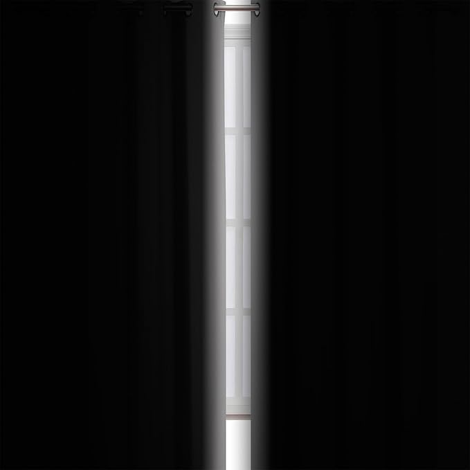 LEMOMO Light Grey Blackout Curtains 42 x 54 Inch Length Set of 2 Panels Grommet - Image 3