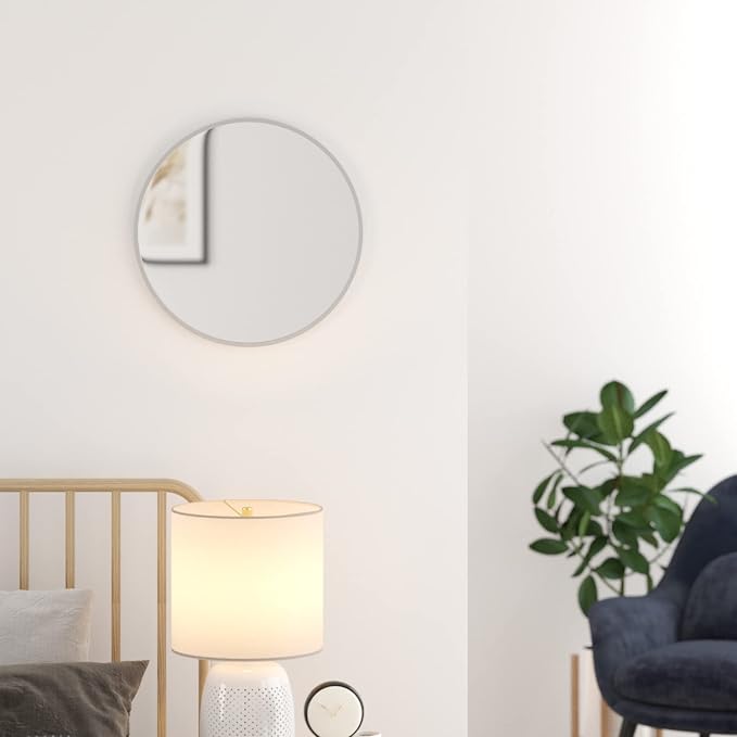 HBCY Creations Small Round Mirror, Living Room and More, Modern Minimalist - Image 3