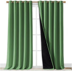 NICETOWN Total Shade Curtains and Draperies, Forest Green, Package of 2 - Image 2