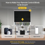 Motorized Blinds with Remote, Grasscloth Fabric Smart Blinds with Valance Cover - Image 6