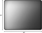 LOAAO 40X32 Inch Black Metal Framed Bathroom Mirror - Image 8