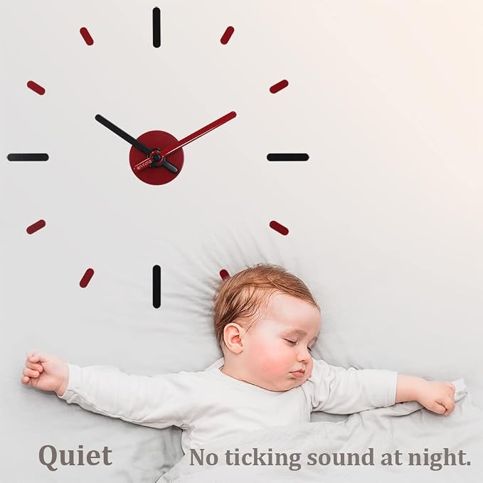 Presentime & Co Large Frameless DIY Wall Clock - Image 3