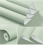 Dimoon 78.7''x17.7'' Green Peel and Stick Wallpaper Contact Paper Modern Self - Image 3