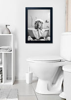 Framed Black and White Lion Wall Art Bathroom Pictures Wall Decor Funny - Image 7