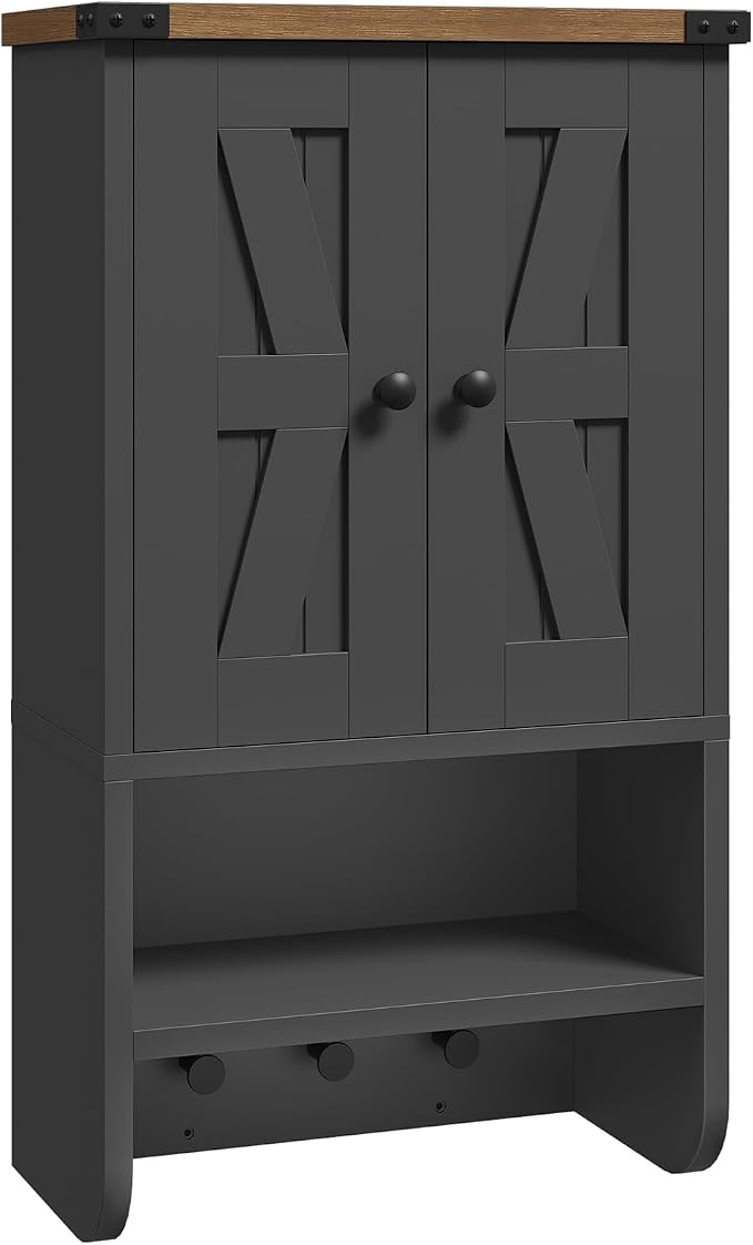 MAHANCRIS Bathroom Wall Cabinet, Farmhouse Medicine Cabinet - Image 9