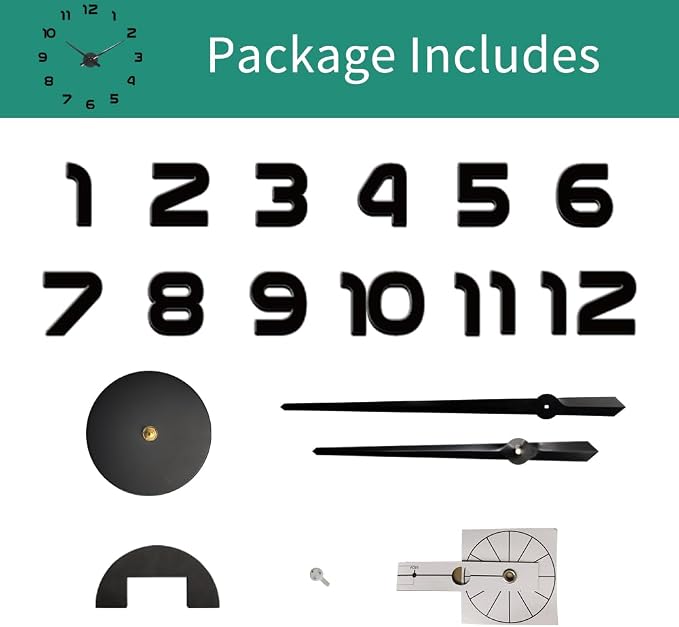 Extra Large Digital Wall Clock Decorative Battery Operated, Minimalist - Image 4