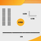 OUZUGIE 8-Pack 57 Inches, WPC Slat Wall Panel Trim, Corner Guard - Image 2