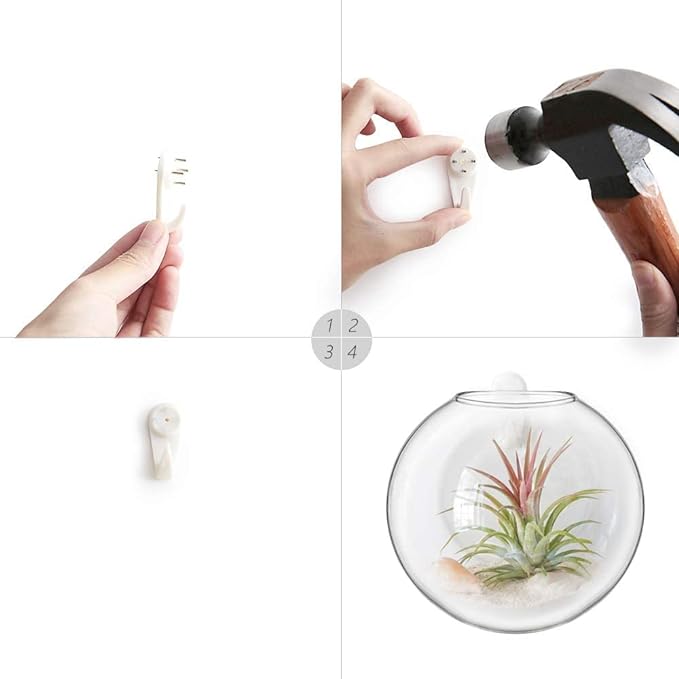 Mkono Wall Hanging Planter Propagation Station Glass Flower Vase - Image 6