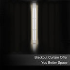 LEMOMO Blackout Curtains 66 x 54 Inch Long Beige Curtains Set of 2 Panels Room - Image 3