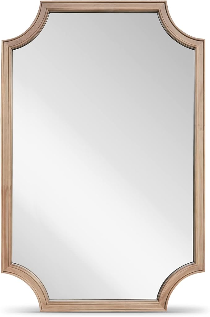 WallBeyond 24" x 36" Full Scalloped Corners Arch Rectangle Wall Mirror - Image 8