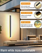 2Pack 71inch Long Outdoor Modern LED Wall Light, 55W Waterproof IP65 Warm White - Image 2