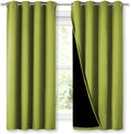 NICETOWN 100% Blackout Curtains 45 inches Long, Fresh Green, 1 Pair, 52 inches by NICETOWN
