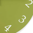 Lafocuse 12 Inch Wooden Olive Green Wall Clock Battery Operated Silent - Image 6