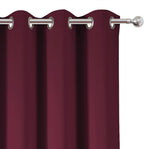 LEMOMO Blackout Curtains 66 x 72 Inch Long Burgundy Red Curtains Set of 2 - Image 6