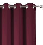 LEMOMO Blackout Curtains 66 x 54 Inch Long Burgundy Red Curtains Set of 2 - Image 6